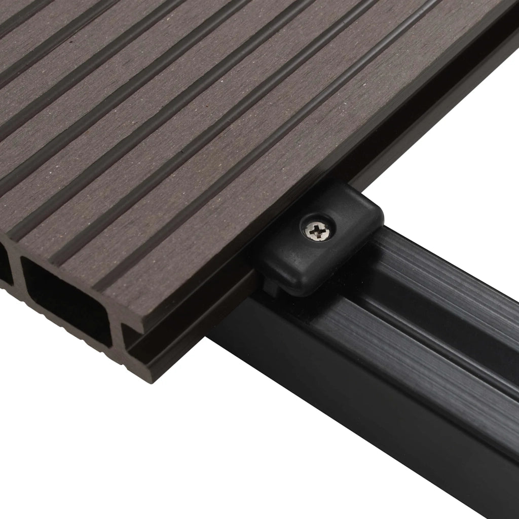 Pavimento da Deck 32 pcs Marrone Scuro WPC 3444806