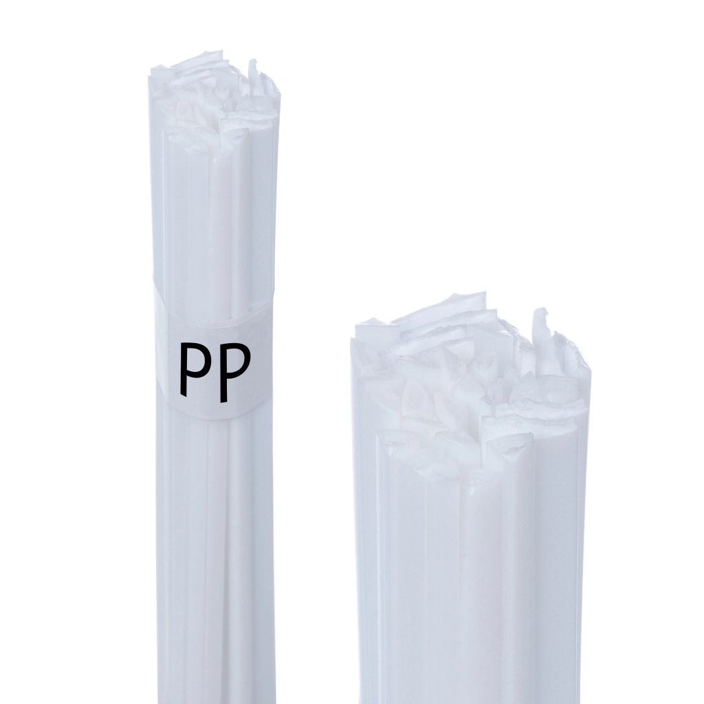 Stagno Saldatura per Saldatura Plastica PP Bianco 50g – Alta Qualità, Granulato Puro | Filo 42 cm, Forme Miste