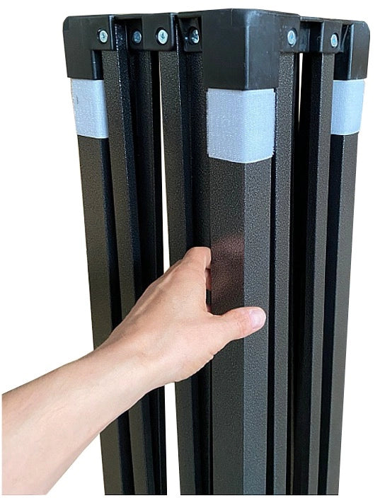 Gazebo 3x4,5m blu certificato IGNIFUGO SENZA laterali pieghevole portatile estendibile richiudibile estensibile acciaio per fiere eventi stand chiosco tenda tendone mercato mercatino