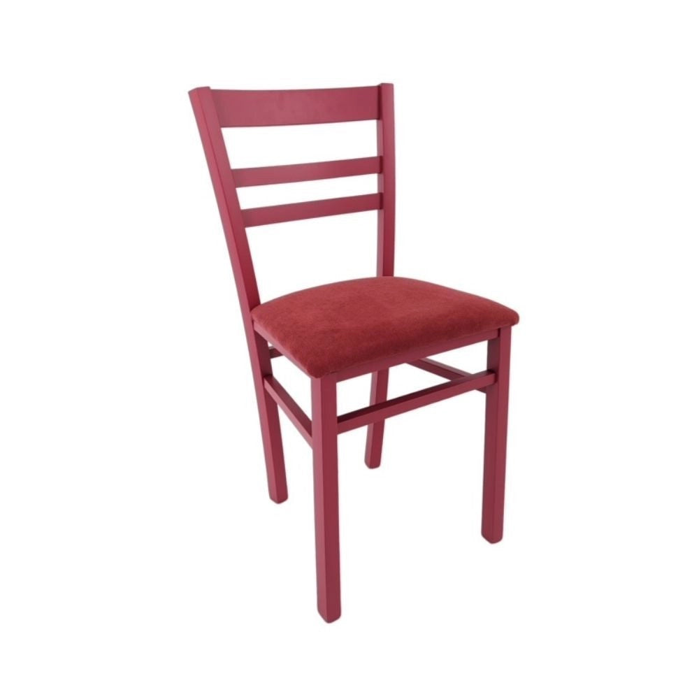 Set 2 sedie in legno Cromica colore rosso cremisi