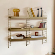 Scurelle, Mensola 3 Ripiani, 98x21x100h cm oro
