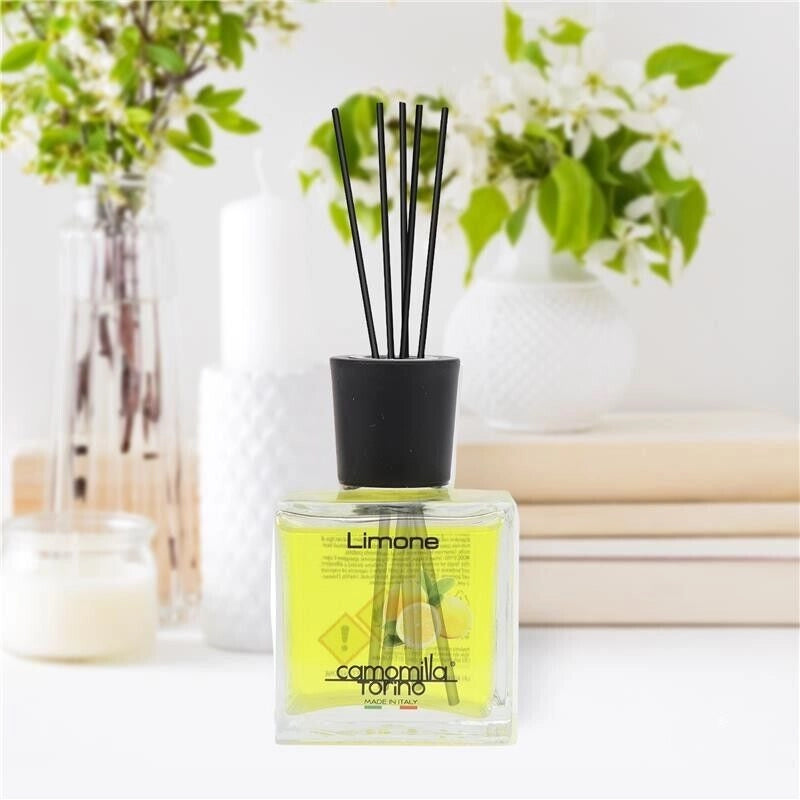 CAMOMILLA TORINO DIFFUSORE PER AMBIENTE CON BASTONCINI AL LIMONE DA 100 ML
