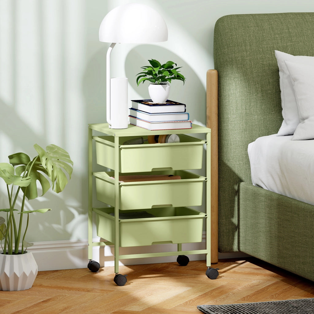 Carrello Multilivello con Cestini ¨C Minimal ¨C Verde 40,8x33,5x60,5 cm