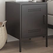 Comodino Nero 36x39x50,5 cm in Acciaio 842910