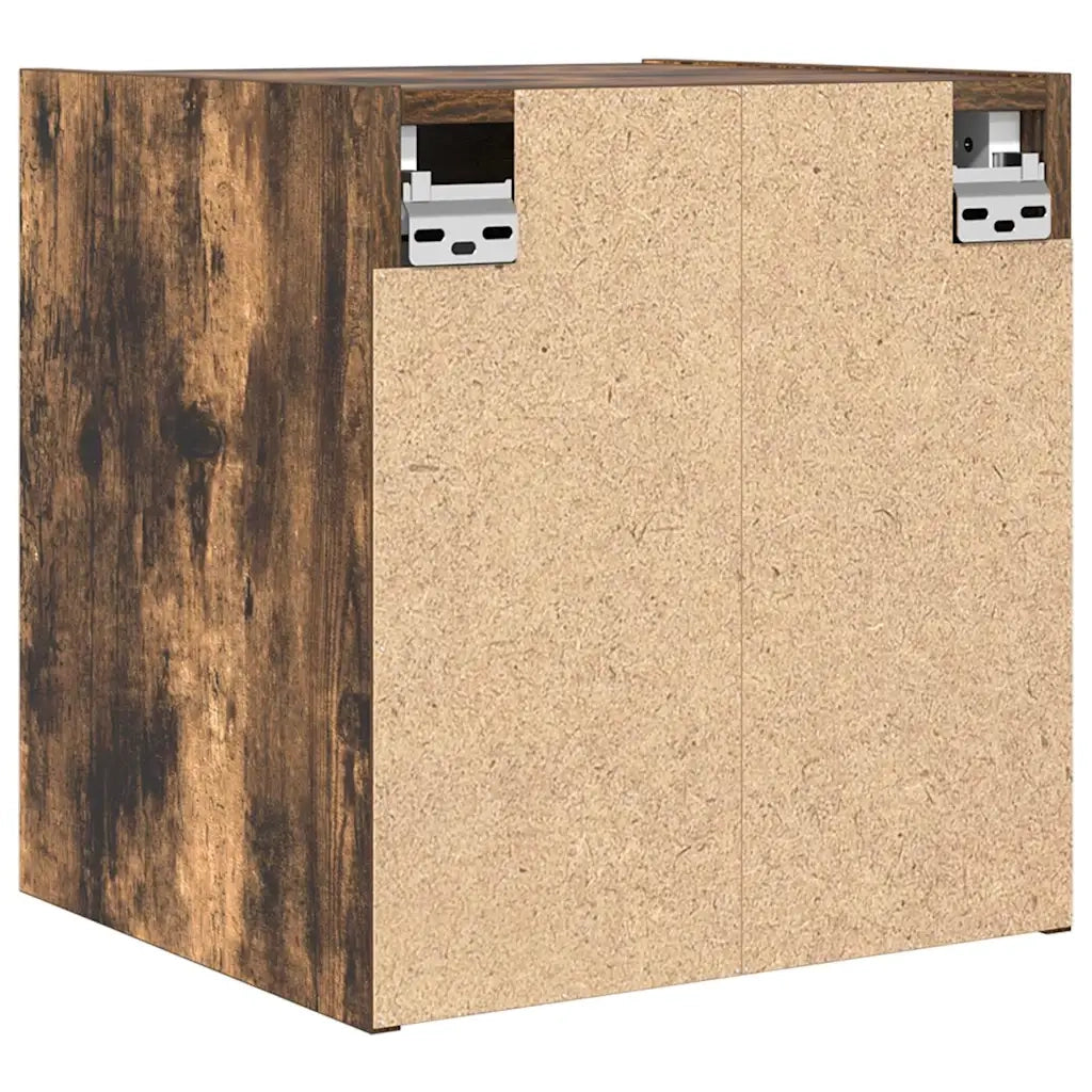 Comodini a Muro 2 pz-Set di 2 Tavolino da notte Rovere Fumo 38x34x40 cm 250838