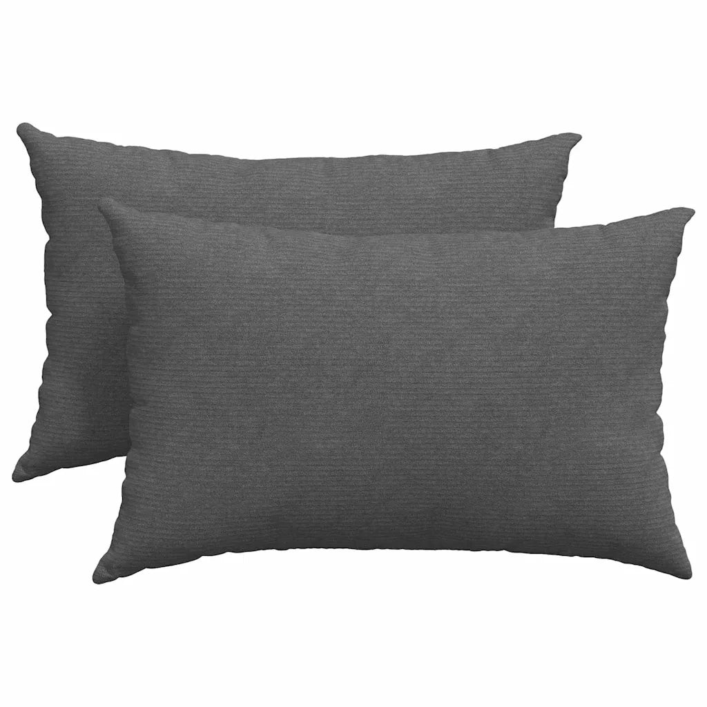 Cuscini da Divano 2 pz | Cuscini per sedie Grigio scuro 60 x 40 cm