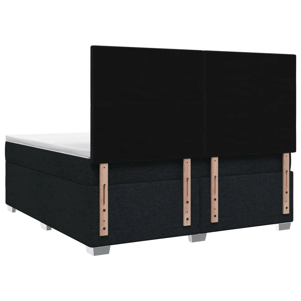Letto box spring con materasso Nero 180 x 200 cm Tessuto 3454931