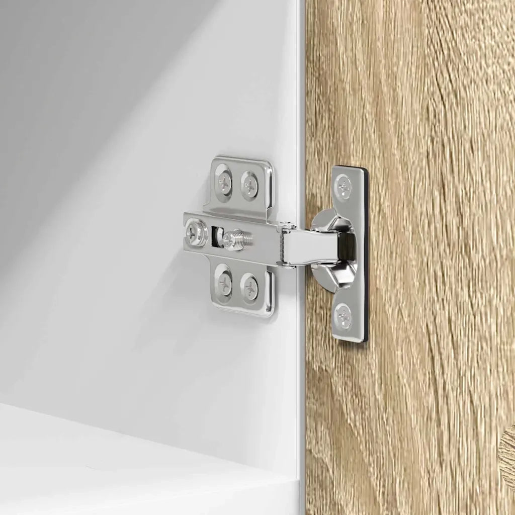 Armadio pensile con porta Riga 2 pcs Quercia Sonoma e Bianca 884119