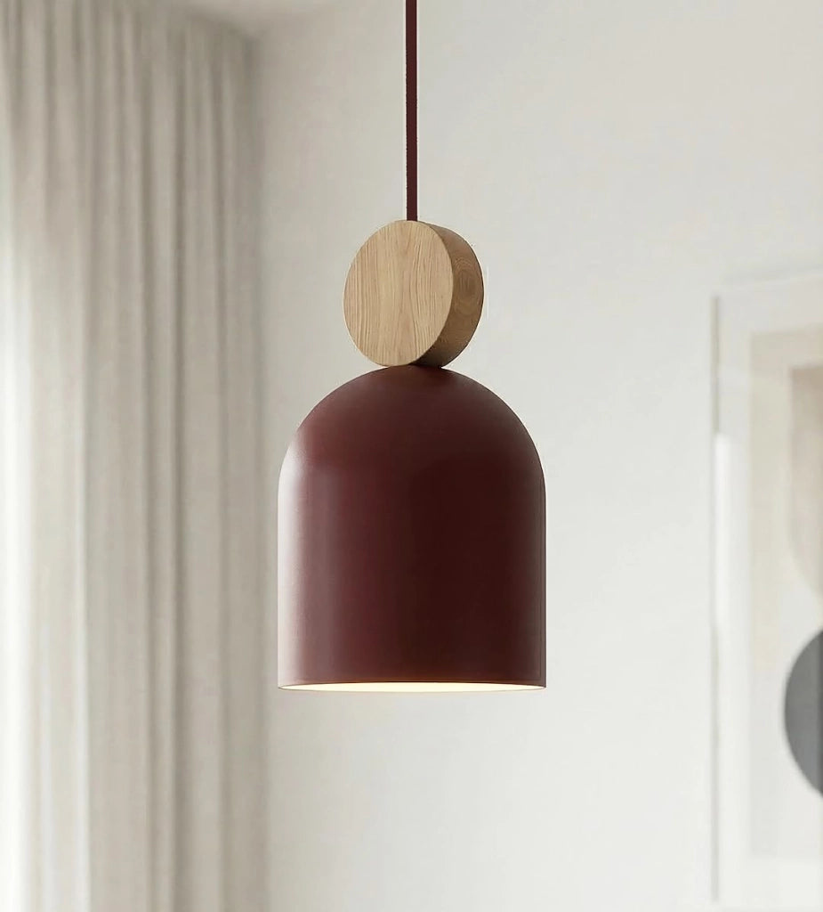 Lampada a sospensione MESI japandi bordeaux 3xGU10 Emibig