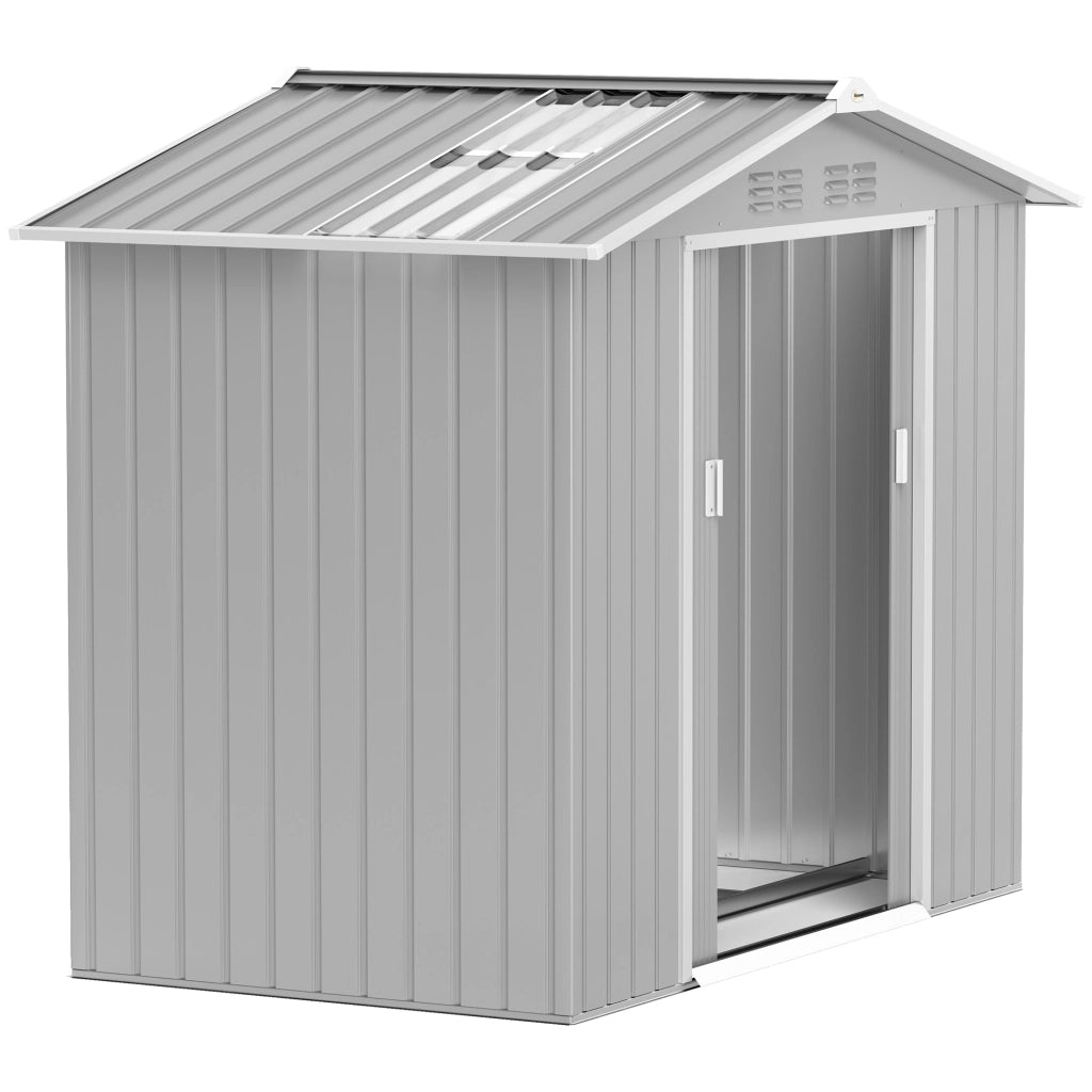 Casetta da Giardino ¨C Minimal ¨C 213x130x185 cm Grigio Argento