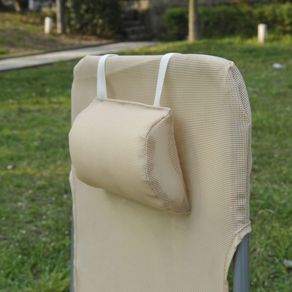 Lettino Prendisole Pieghevole ¨C Xylo ¨C Schienale Reclinabile con Cuscino 182x56x24.5cm