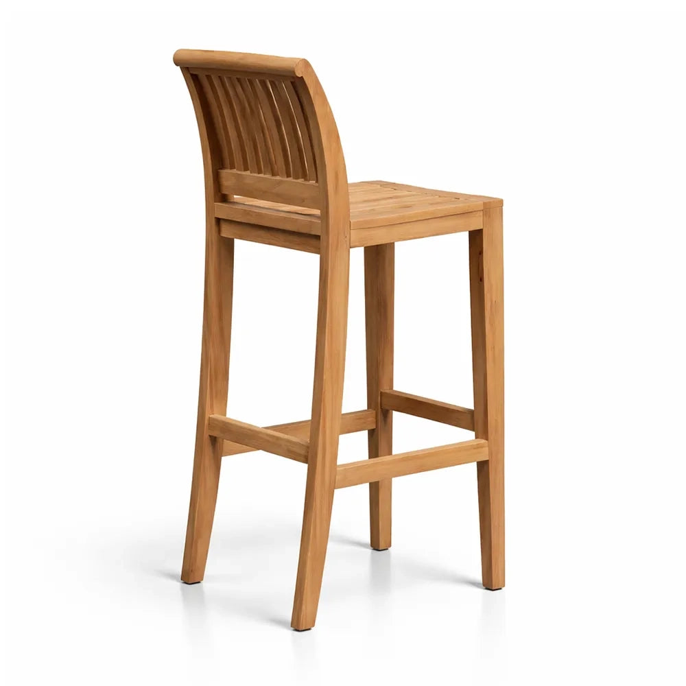 Sgabello alto da esterno in Legno Teak - Tabouret
