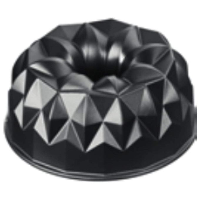 ORIGINAL KAISER 2300646794 Inspiration Stampo in Alluminio Pressofuso Antiaderente per Dolci Geometrico da 25 cm colore Nero