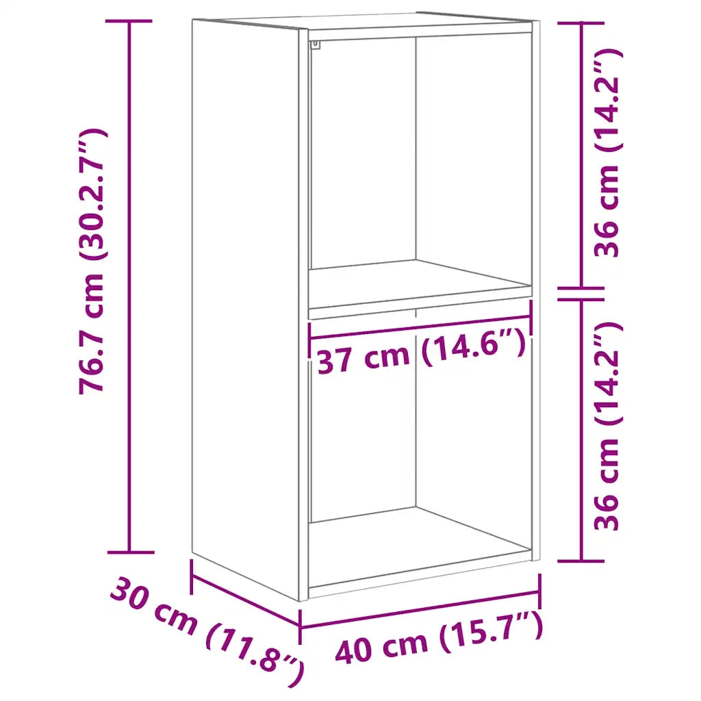 Libreria Bianca 40x30x76,5 cm in Legno Multistrato 800927