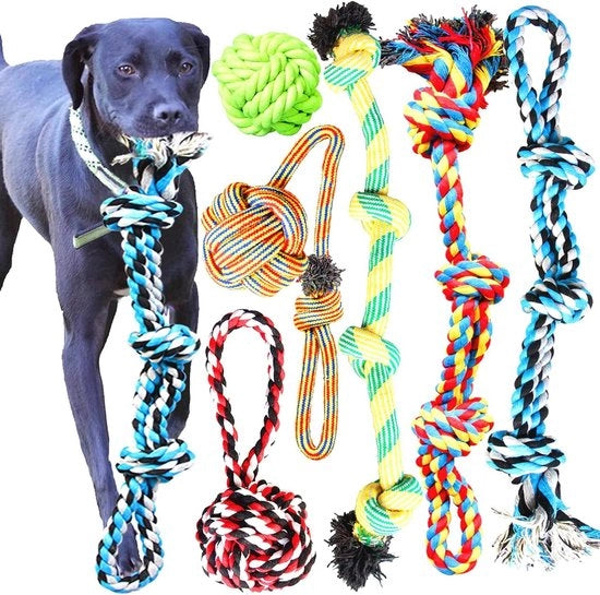 Giocattoli per cani - 6 Pacchi di corda per cani da gioco per cani di grandi dimensioni XL