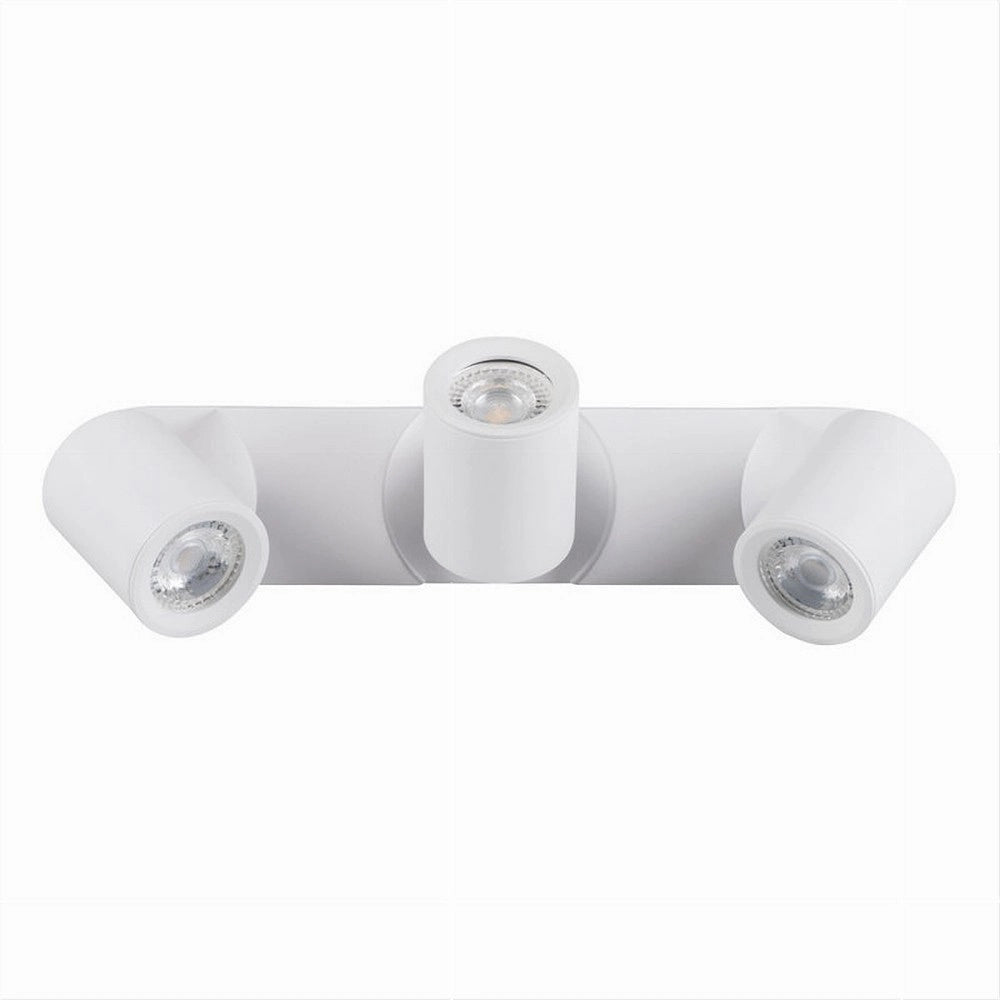 Trade Shop - Applique 3 Diffusori Orientabile Soffitto Parete Lampada Gu10 Bianco Nero Th8803 -