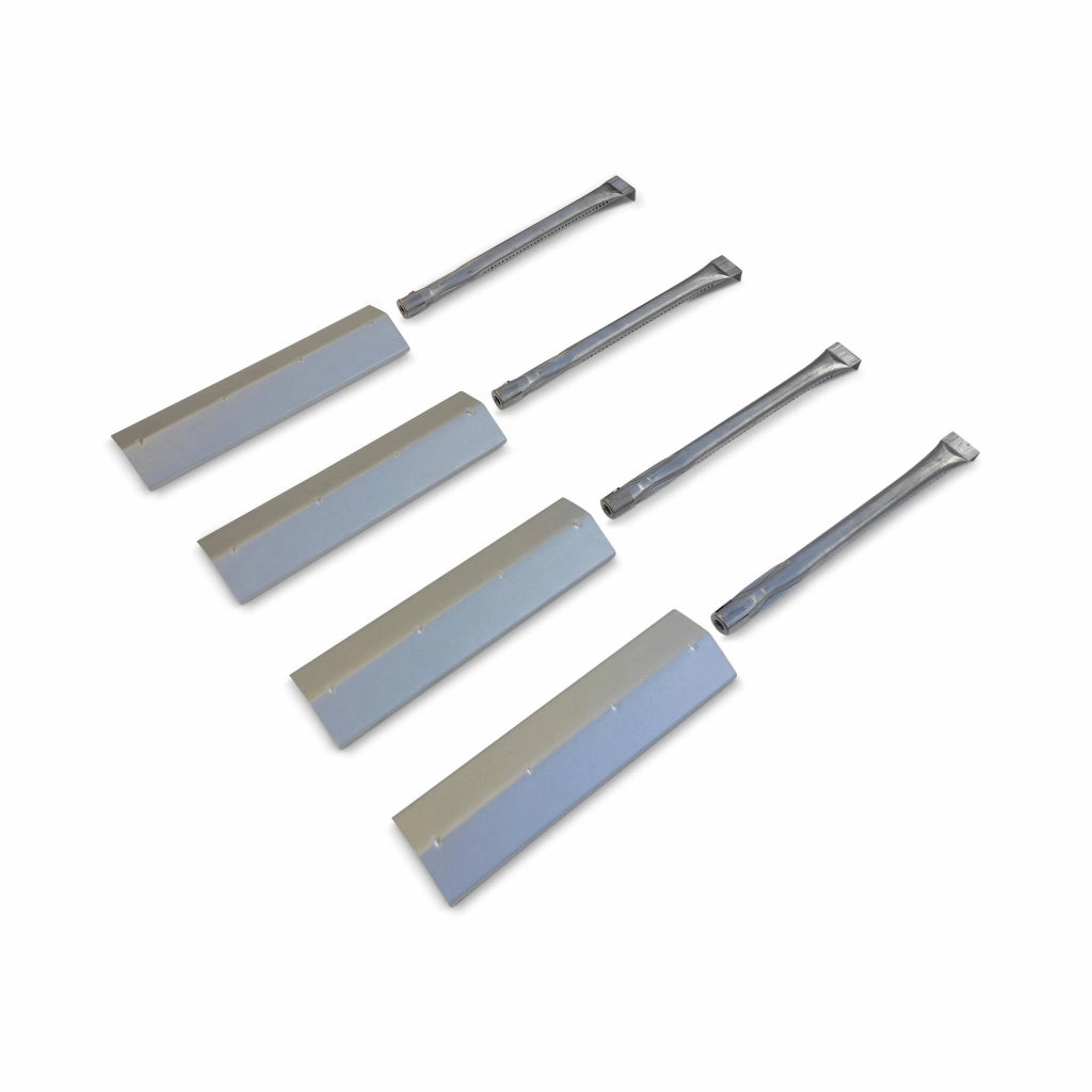 Set 4 bruciatori e 4 diffusori per barbecue athos, albert e bazin