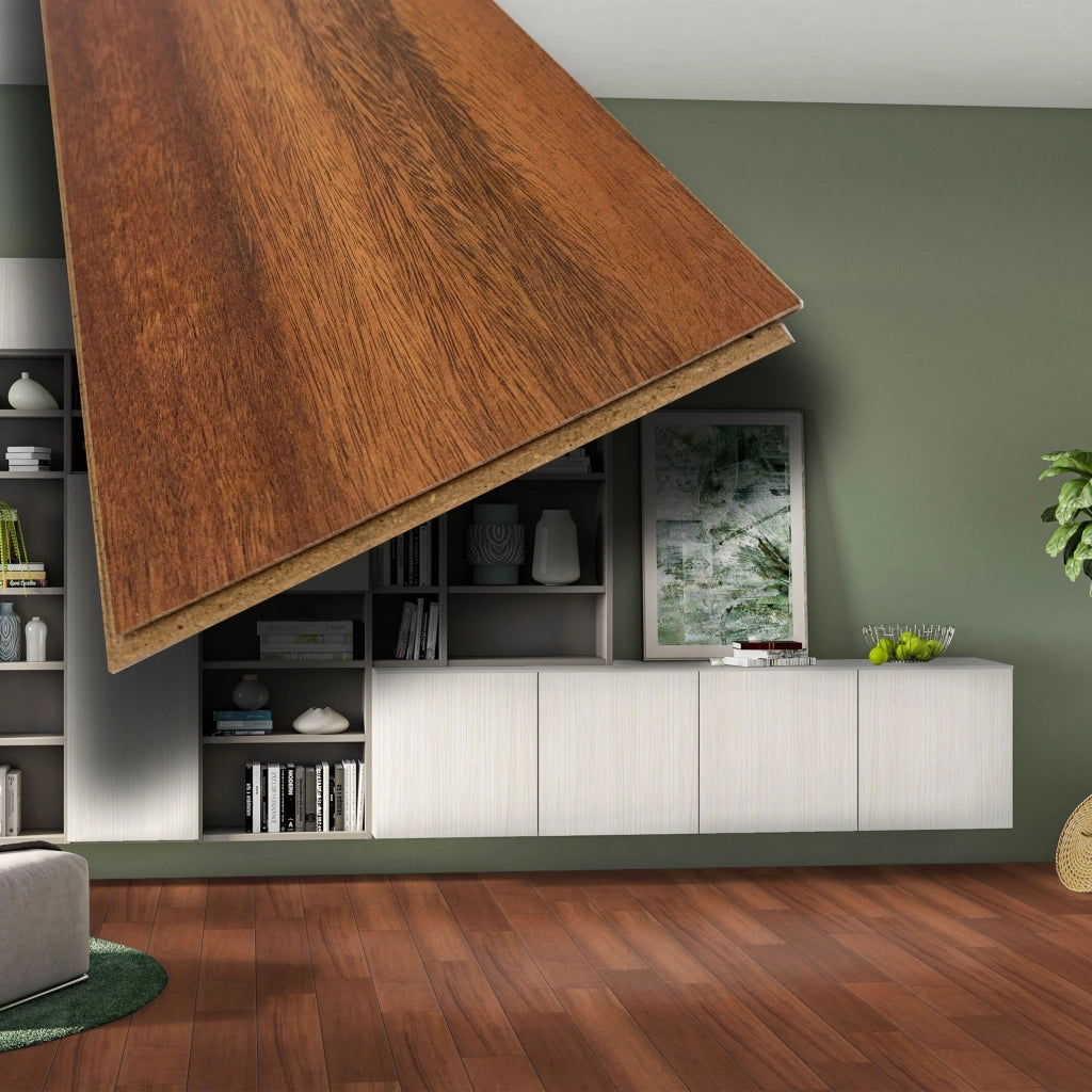 Pavimento in laminato 7mm Click Spazzolato DOUSSIE MERBAU 197x1205 - 10 anni garanzia (prezzo al m²)