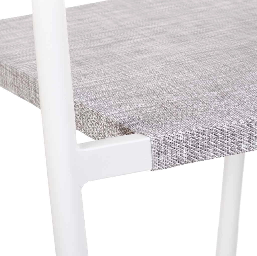 Sedia in rattan sintetico bianco 57x63x80