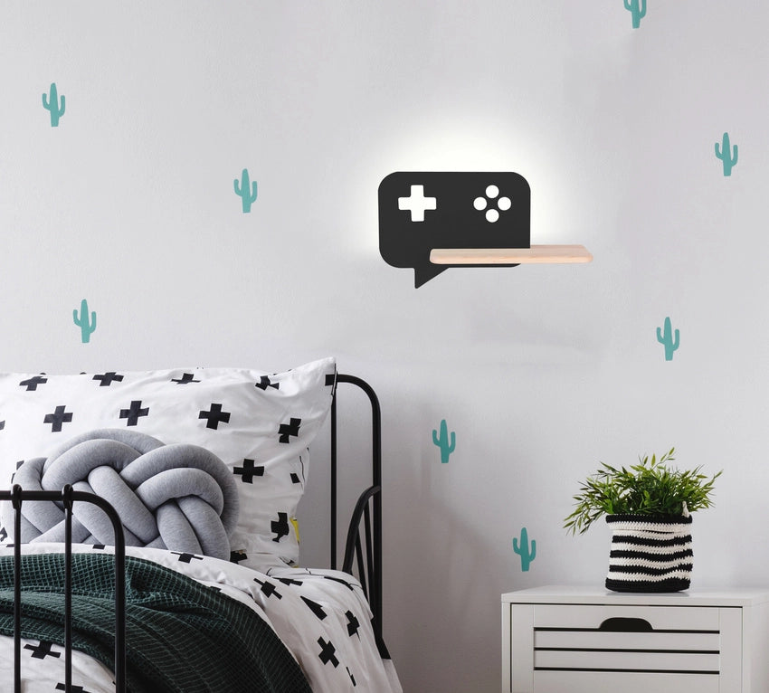Applique Candellux Console LED 5W nero/legno 4000K IP20