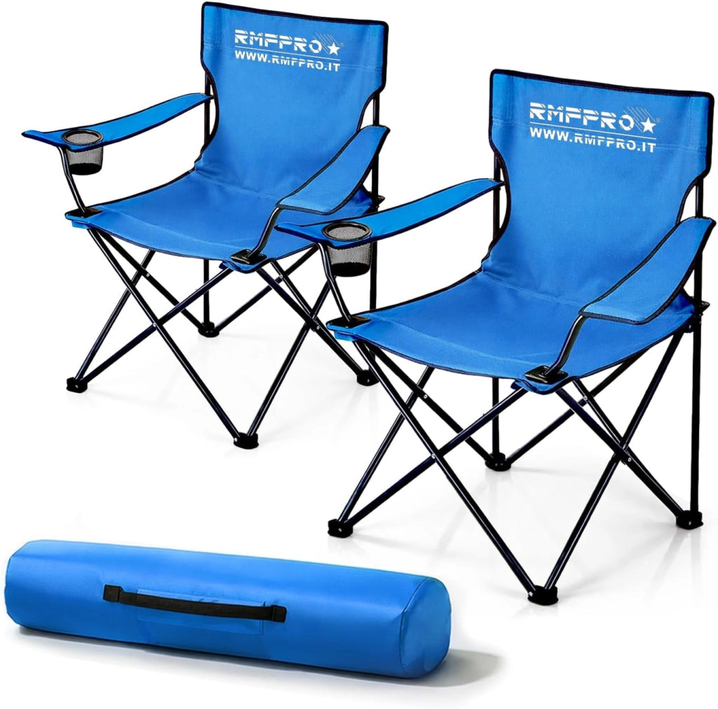 RMF PRO SET 2 SEDIE DA CAMPEGGIO BLU