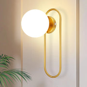 ZMH Applique da parete per interni in vetro dorato E14 per camera da letto e scale