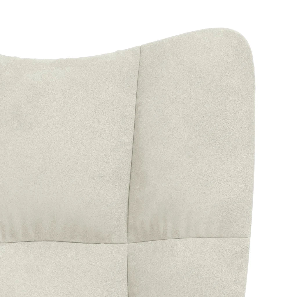 Sedia a Dondolo Crema in Velluto 328148