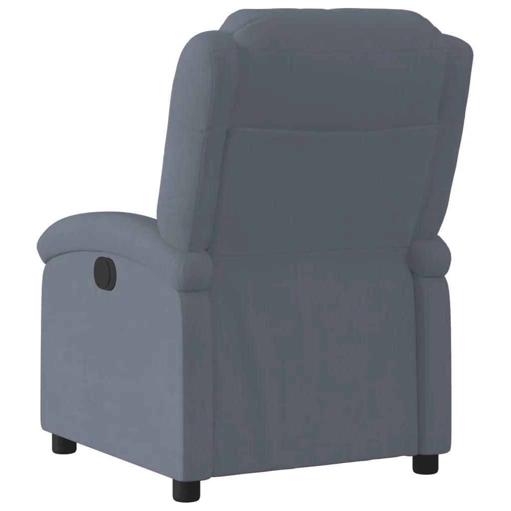 Poltrona | Sedia Relax Reclinabile Grigio Scuro in Velluto
