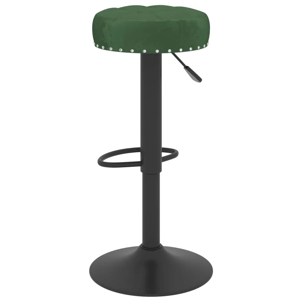 Sgabelli da Bar 2 pz Verde Scuro in Velluto 332998