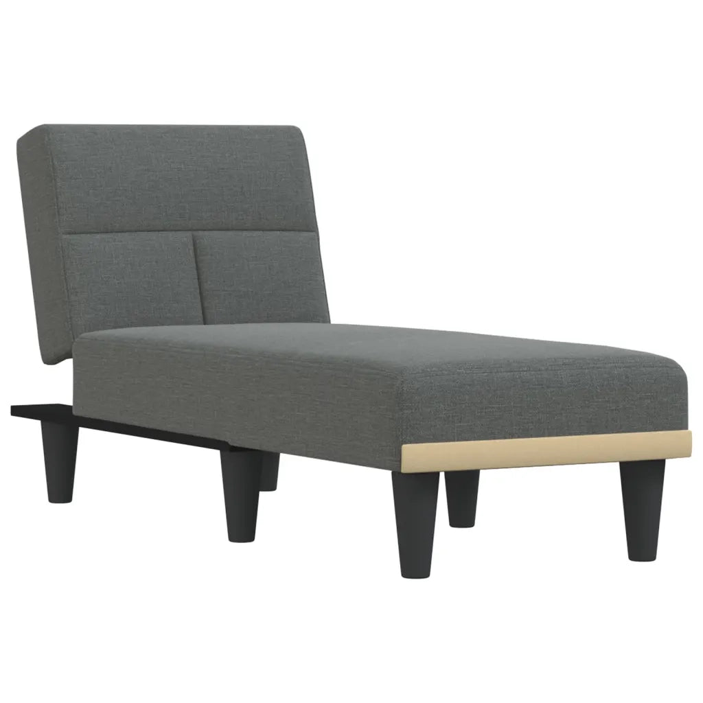 Chaise Longue in Tessuto Grigio Scuro 352817