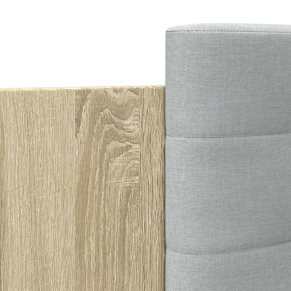 Giroletto con Testiera-Struttura Letto con testiera Rovere Sonoma 90x190cm Legno Multistrato