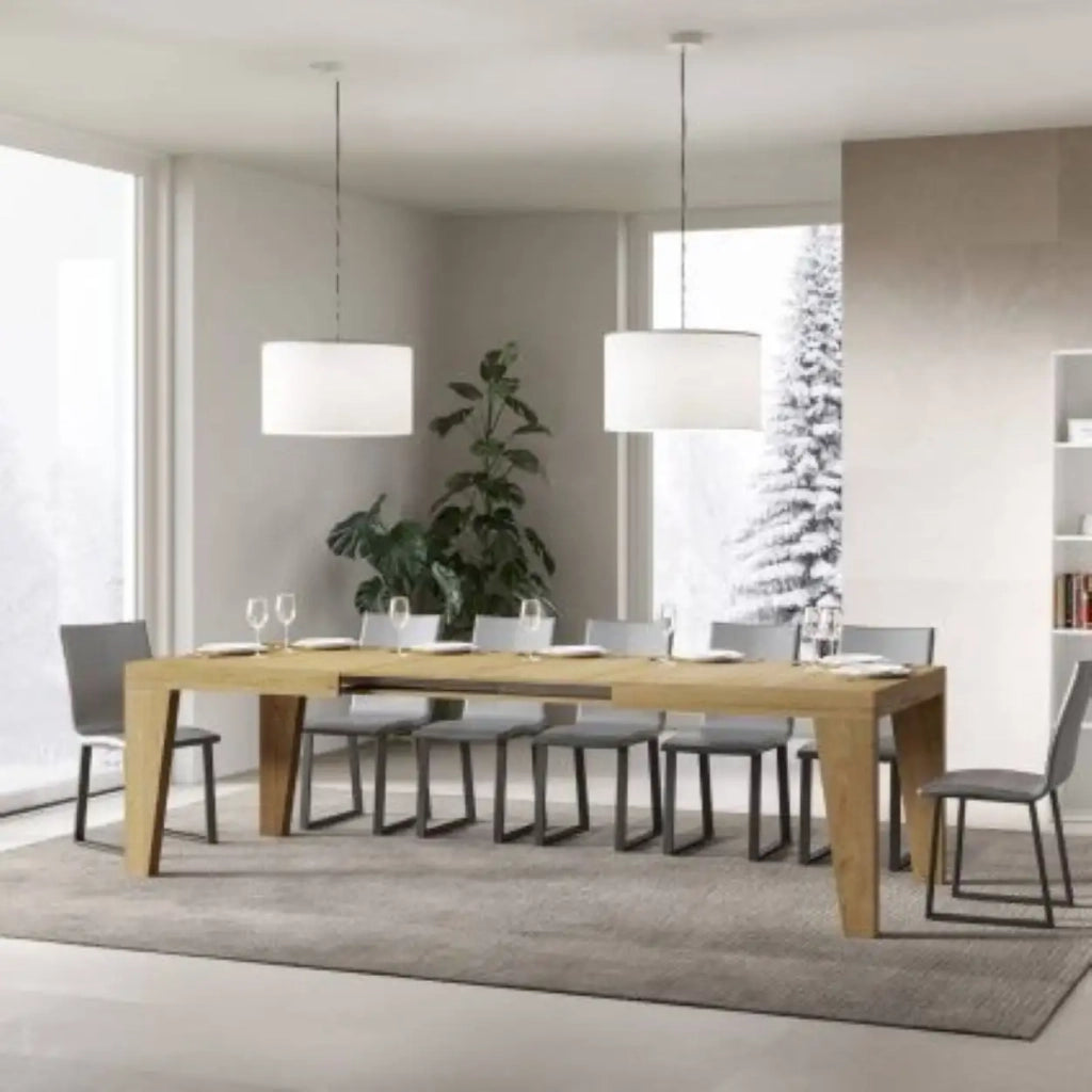 Tavolo allungabile 200/460x90 cm Naxy colore quercia natura