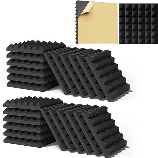 Pannelli di isolamento acustico assorbenti per casa e ufficio 24 pezzi - 30*30*3cm