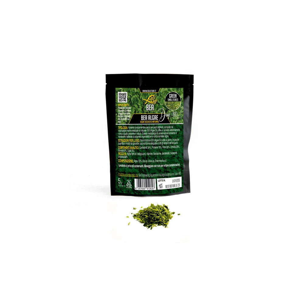 BEA Algae Dry Green Small Flakes 60ml - macroalghe marine essiccate al naturale