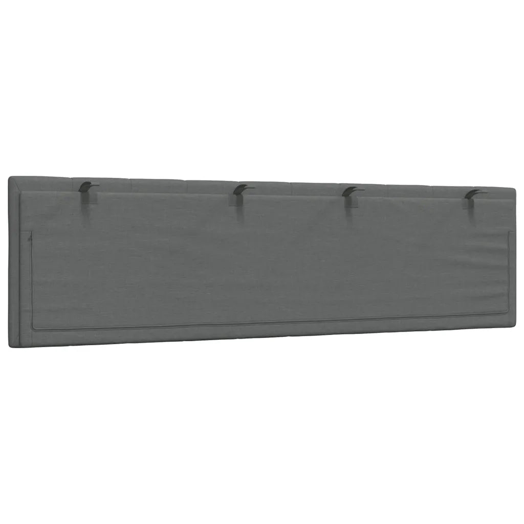 Cuscino Testiera Hanko Grigio Scuro 180 cm in Tessuto 4019178
