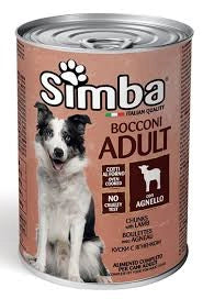 BOCCONI PER CANI 'SIMBA' agnello - gr 1230- 12 pezzi  - MONGE