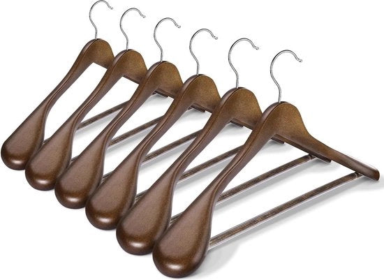 Hanger per abito in legno - Set di 6 hanger per abiti