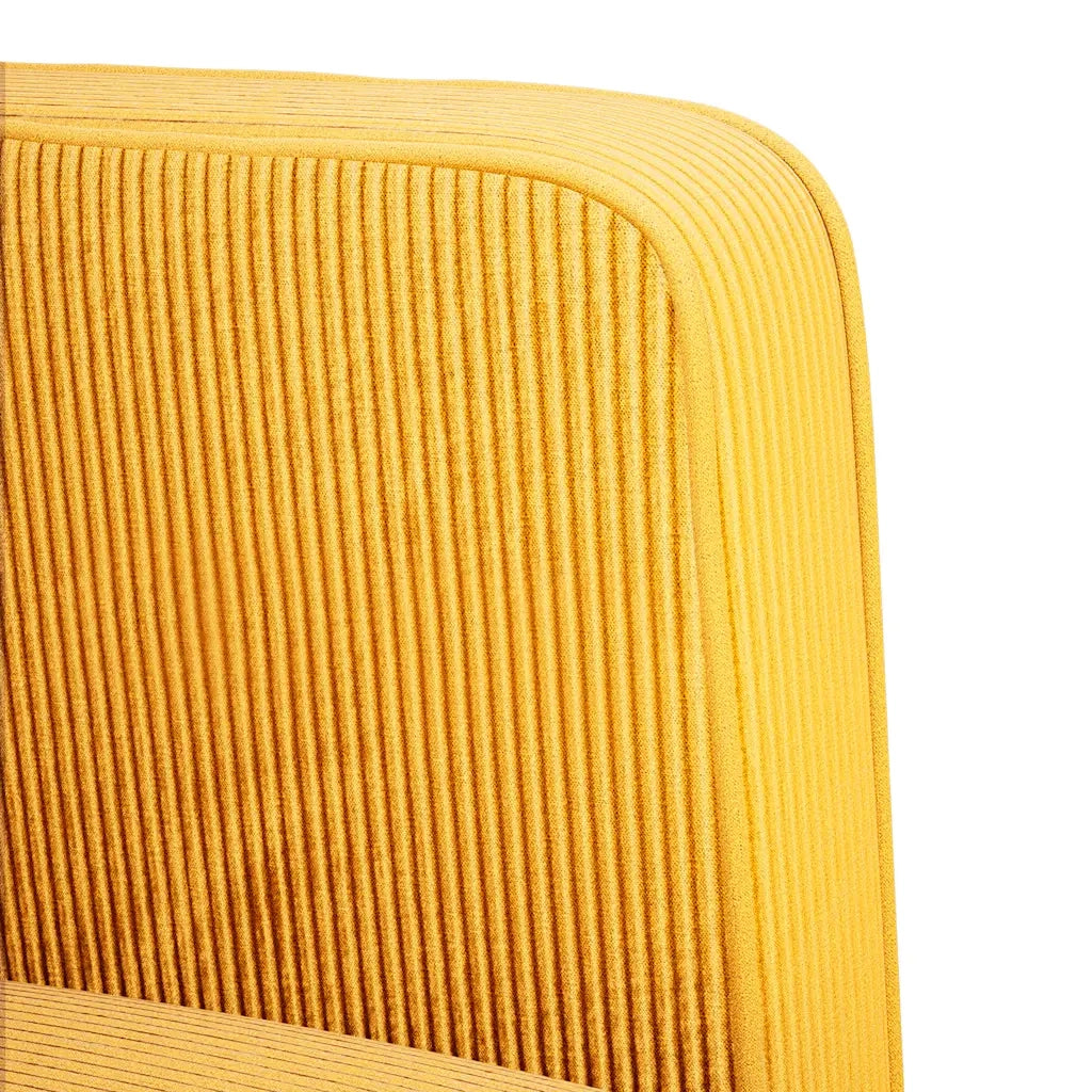 Divano Sedia con Braccioli Giallo Chiaro 54 cm Tessuto a Coste 4100521