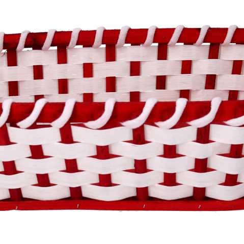 Cesta vimini rosso ovale cm45x35h12