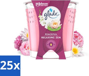 Candela Profumata Relax Zen - 100% Olio di Semi di Lino - 112 g - Confezione in Bulk - 25 pezzi