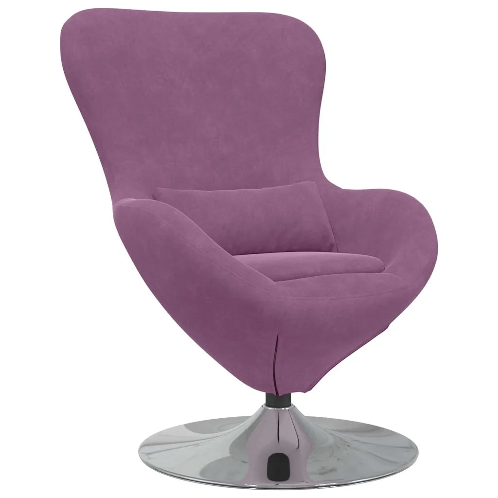 Poltrona | Sedia Relax uovo Viola Velluto