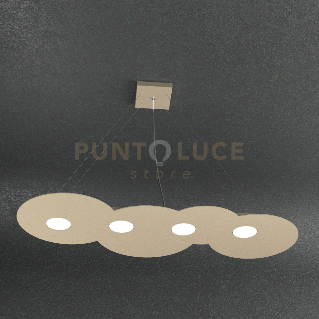 CLOUD SOSPENSIONE 4+3 LUCI BIEMISSIONE RETTANGOLARE SABBIA 1128-S4 R+3-SA