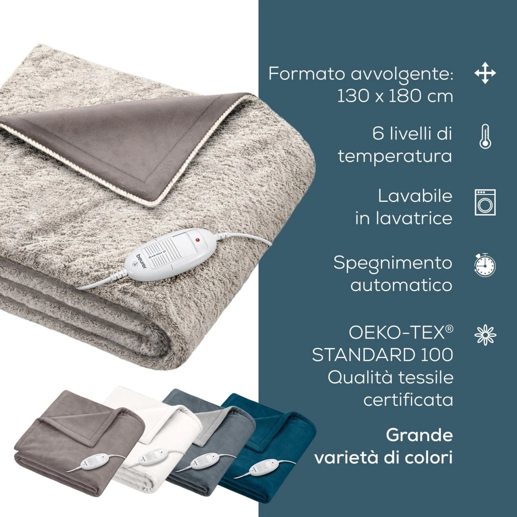 Beurer HD 75 Cosy Termocoperta con Dispositivo di Termoregolazione Elettronico Nordic