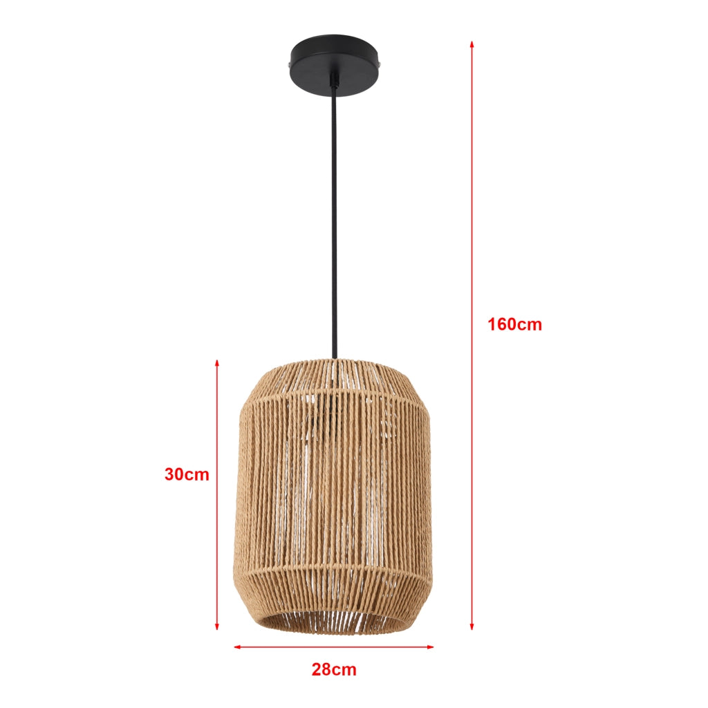 Lampada a Sospensione Reading con Paralume fatto con Corda - lux.pro