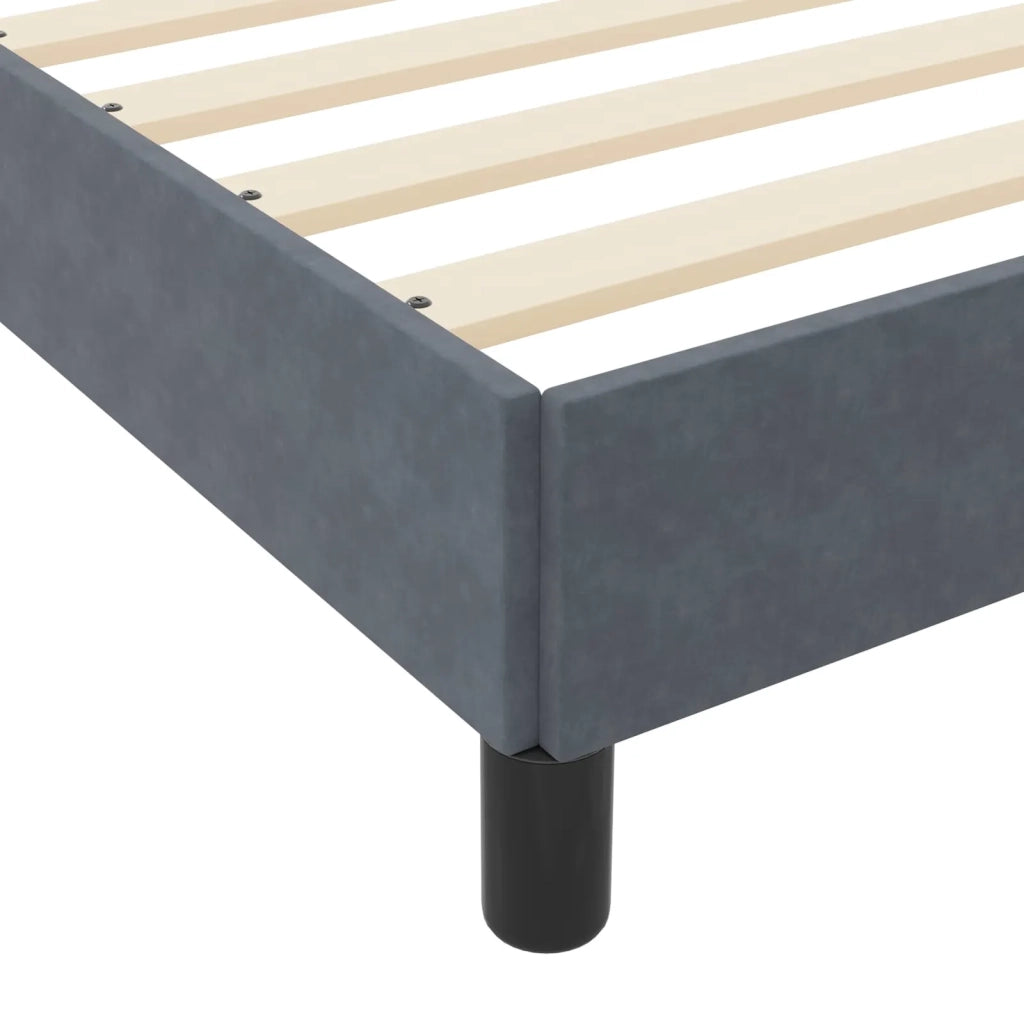 Letto a molle con materasso Grigio scuro 120 x 200 cm Tessuto 3398684