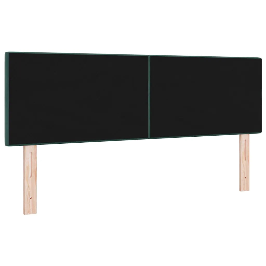 Testiera | Testata LED con strisce LED Verde 160 cm Velluto