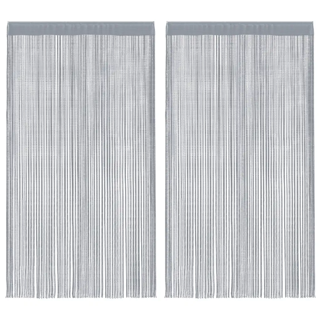 Tende a Filo 2 pz Grigio Chiaro 100x250 cm 4102049