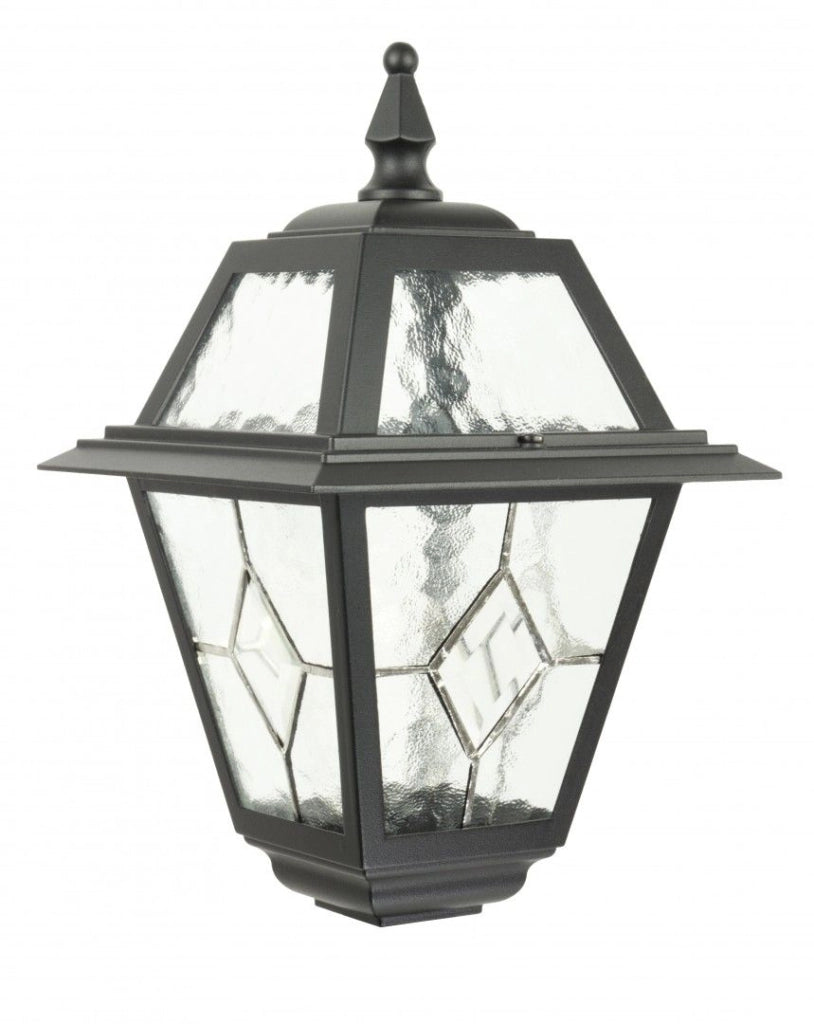Testa lampada giardino WITRAŻ E27 nera vetro SU-MA