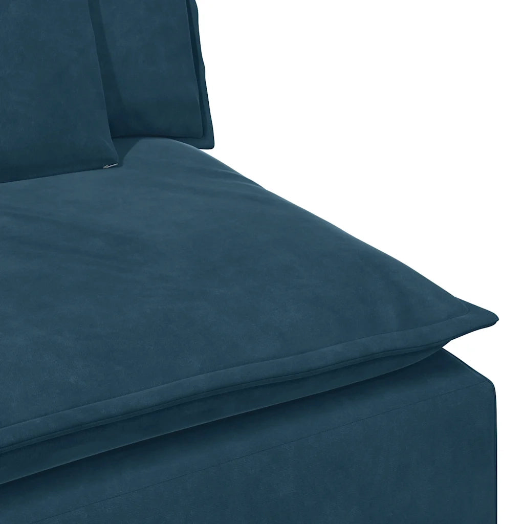 Divano Modulare con Cuscini Blu 3321128