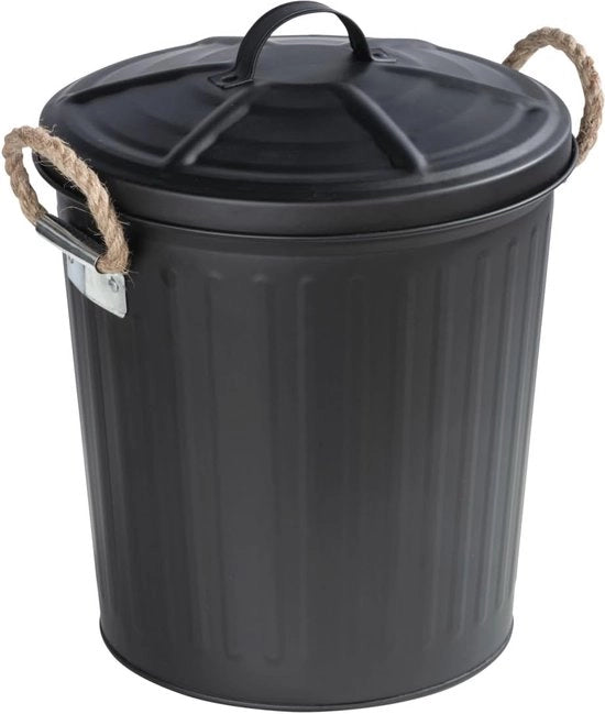 Emme moderna in vetro nero con coperchio per bagno e ufficio